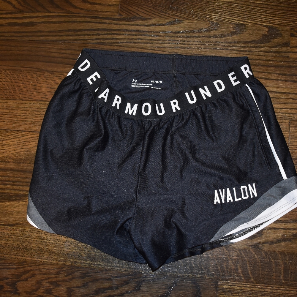 under armor shorts with pockets, avalon embroidery